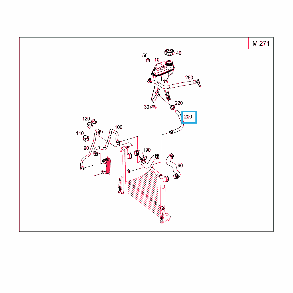 Трубки и шланги Мерседес SLC-klasse AMG