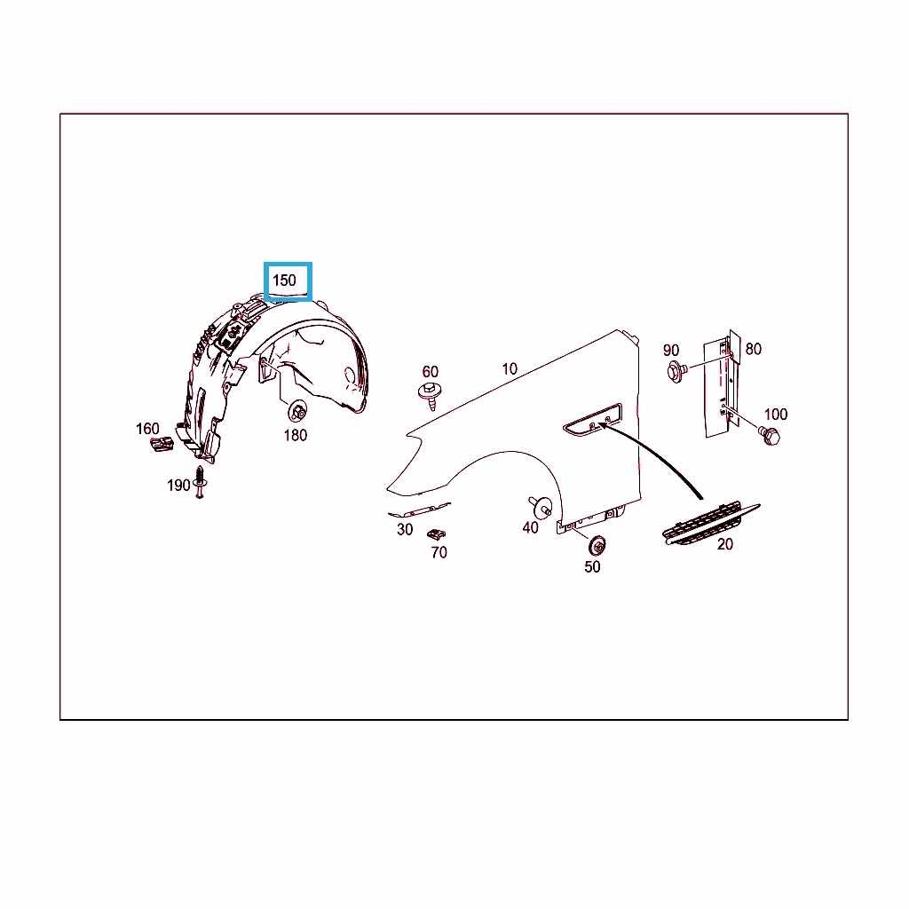 Подкрылки Мерседес SLC-klasse AMG