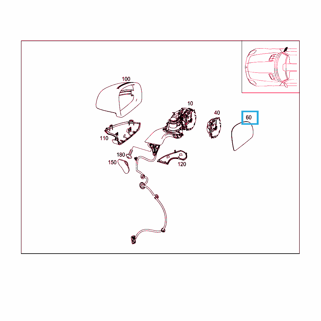 Зеркала Мерседес SLC-klasse AMG